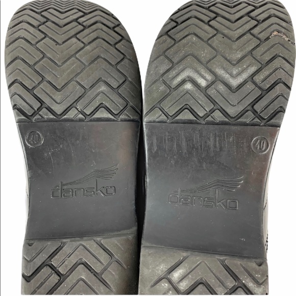 Dansko Black Nursing Doctor Leather Clog Mules 40/10 - Picture 5 of 5